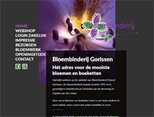 Tablet Screenshot of bloembinderij-gorissen.nl
